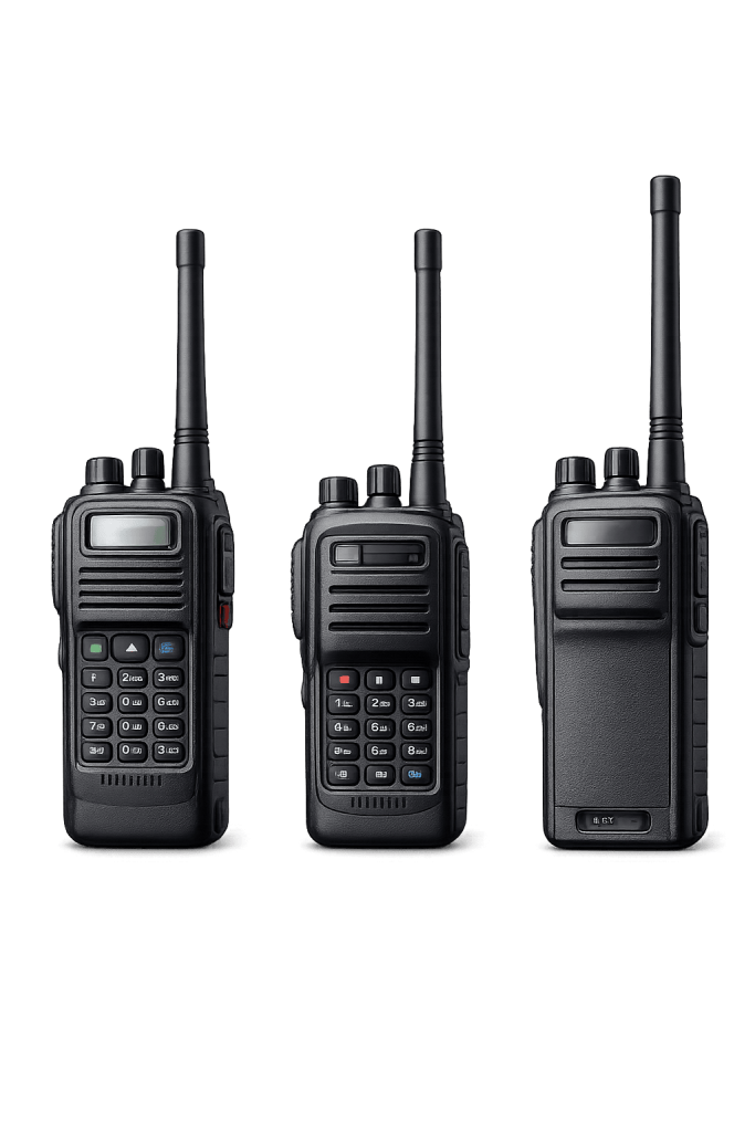 Radio de comunicación portátil para uso profesional.